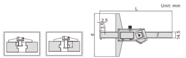 INSIZE DIGITAL DOUBLE HOOK DEPTH GAGES (Code - 1144)
