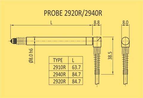 BAKER TYPE 2910 | 2920 | 2940 | 2940R ELECTRONIC AXIAL PROBE