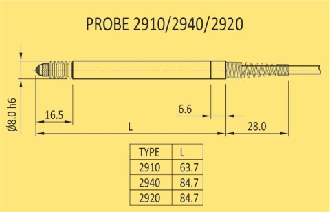 BAKER TYPE 2910 | 2920 | 2940 | 2940R ELECTRONIC AXIAL PROBE