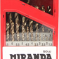 MIRANDA STRAIGHT SHANK GOLD HSS DRILLS SETS