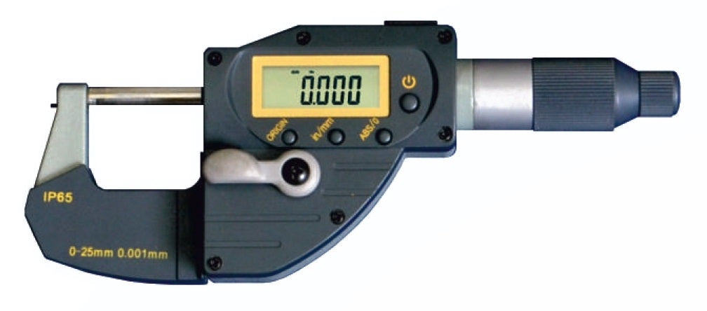 MITI DSM25 / 0-25 MM DIGITAL MICROMETER WITH GLASS SCALE (0.001 MM / 0.00005" L.C.), Ratchetless System