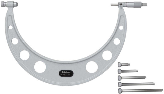 MITUTOYO SERIES 104 OUTSIDE MICROMETER WITH INTERCHANGEABLE ANVILS