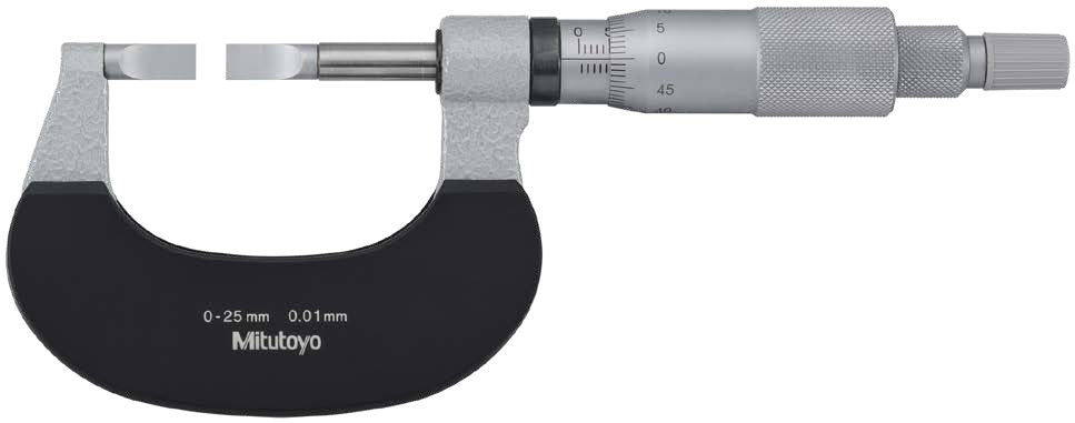 MITUTOYO SERIES 122 BLADE MICROMETER – NON-ROTATING SPINDLE TYPE