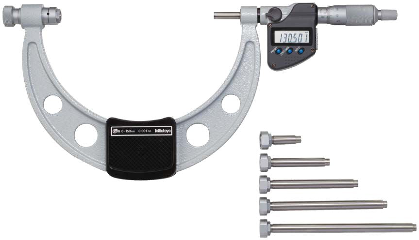 MITUTOYO SERIES 340 OUTSIDE MICROMETER WITH INTERCHANGEABLE ANVILS