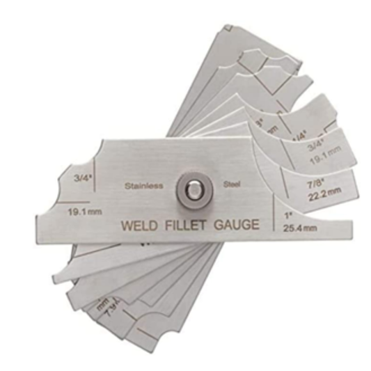 SUMMIT WELD FILLET GAUGE - SWG7 (Size 1/8 to 1")
