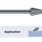 TOTEM TUNGSTEN CARBIDE ROTARY CONE SHAPE WITH RADIUS (Standard Cut)