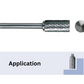 TOTEM TUNGSTEN CARBIDE ROTARY CYLINDRICAL SHAPE WITH END CUT (Standard Cut)