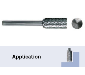 TOTEM TUNGSTEN CARBIDE ROTARY CYLINDRICAL SHAPE WITH END CUT (Standard Cut)