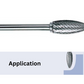 TOTEM TUNGSTEN CARBIDE ROTARY FLAME SHAPE (Standard Cut)