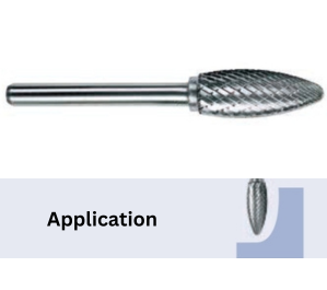 TOTEM TUNGSTEN CARBIDE ROTARY FLAME SHAPE (Standard Cut)