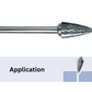 TOTEM TUNGSTEN CARBIDE ROTARY TREE SHAPE WITH POINT END (Standard Cut)