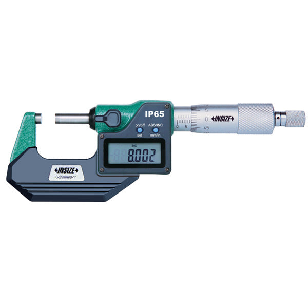 INSIZE WATERPROOF DIGITAL OUTSIDE MICROMETERS - Without Data Output (Code - 3108)