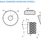 RAPID GE (Knurl Size 20x08x06 | 20x10x06 | 20x12x06 MM) MALE DIAMOND KNURLING WHEELS