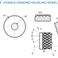 RAPID GV (Knurl Size 10x04x04 | 15x04x04 MM) FEMALE DIAMOND KNURLING WHEELS