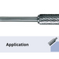 TOTEM TUNGSTEN CARBIDE ROTARY CYLINDRICAL SHAPE WITHOUT END CUT (Standard Cut)