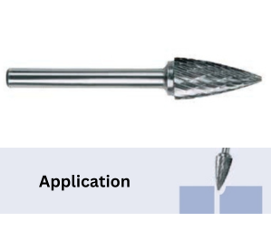 TOTEM TUNGSTEN CARBIDE ROTARY TREE SHAPE WITH POINT END (Standard Cut)